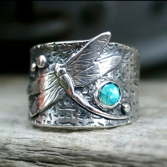 Boho Ring Dragonfly Funky and Chunky #754 - Picture 3 of 9